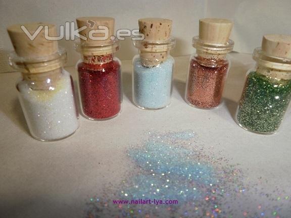 Decoracion para uñas Glitter en varios formato