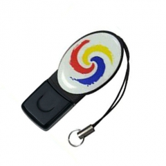 Memoria usb ovalada concapuchon impresion gota de resina desde 1 hasta 16 gb ref usbcli4