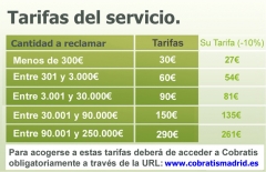Tarifas de precios
