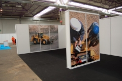 Impresin y aplicacin de fotos sobre pared de modular en Feria de Zaragoza
