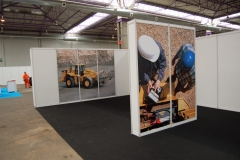 Impresion y aplicacion de fotos sobre pared de modular en feria de zaragoza
