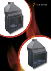Chimenea fabricada en chapa de acero. Disponible en 80/100/120 cm . (media interior ancho boca)