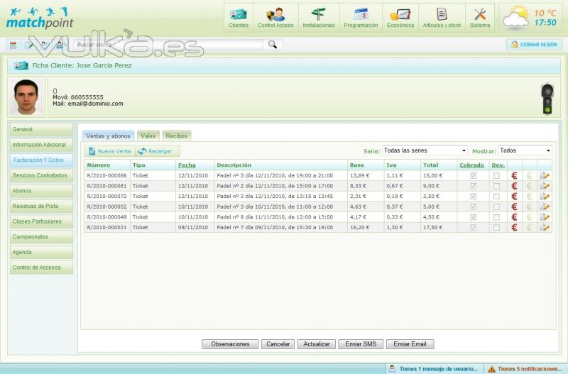 MatchPoint - Software de gestin de centros deportivos