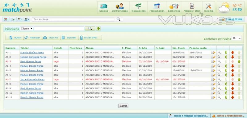 MatchPoint - Software de gestión de centros deportivos