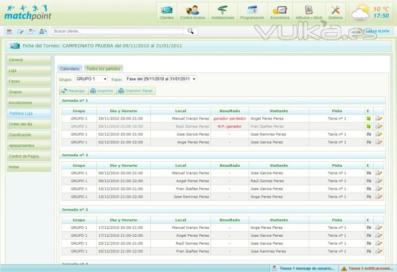 MatchPoint - Software de gestin de centros deportivos