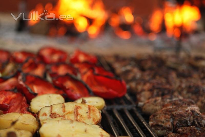 Carnes y verduras a la brasa