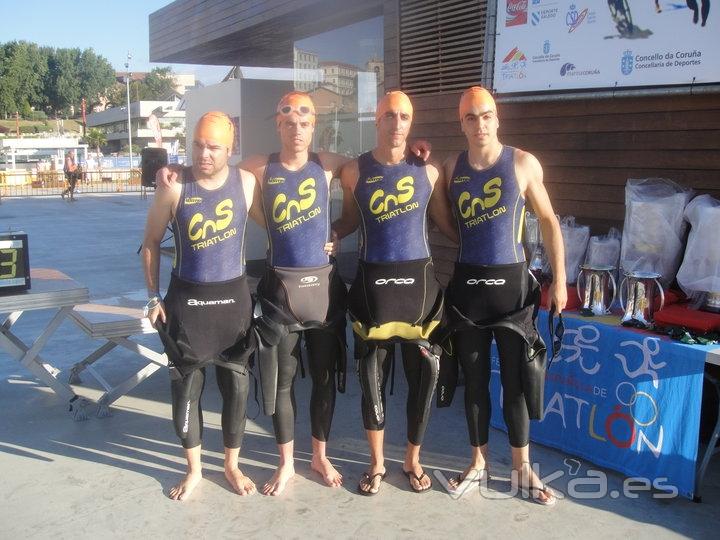 Triatlon Valencia, triatletas del Club Natacion Silos Burjassot Valencia 