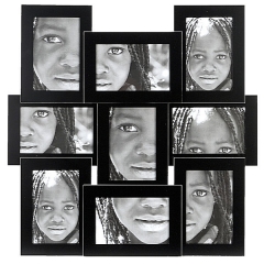 Portafotos novem aluminio negro 10x15 9 fotos en lallimonacom