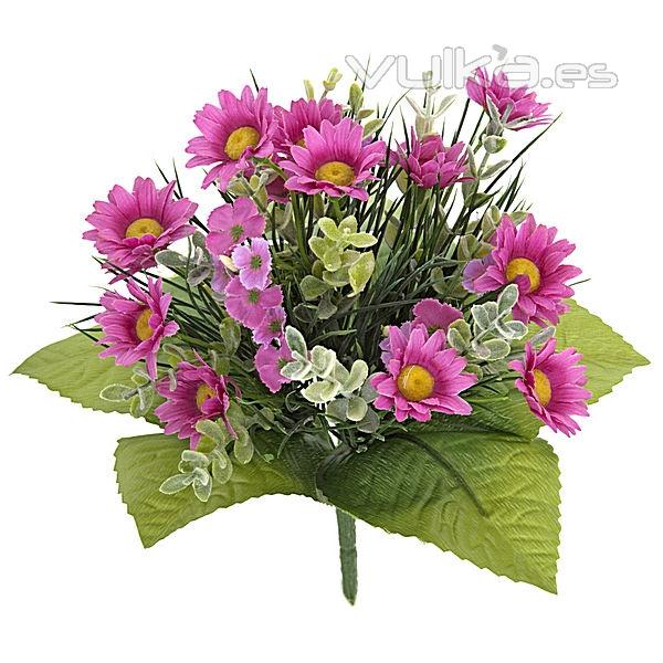 Bouquet de flores artificiales mini margaritas en lallimona.com