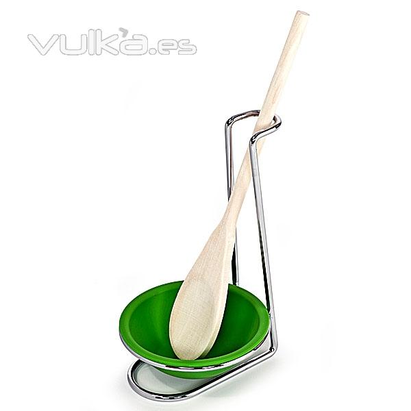 Soporte cuchara de silicona verde en lallimona.com