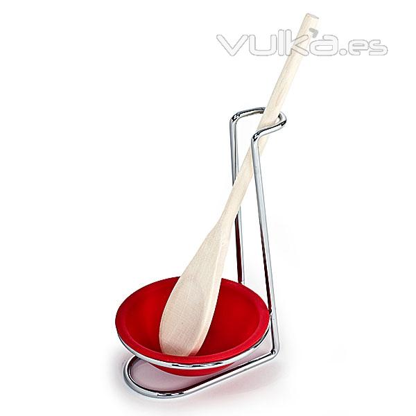 Soporte cuchara de silicona rojo en lallimona.com