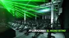 Primera y unica sala exclusiva de ciclismo indoor en zaragoza 77 bicis, 10000 watt de sonido