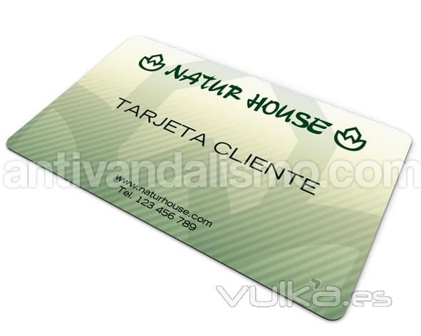 Tarjeta Cliente en PVC con codigo de barras