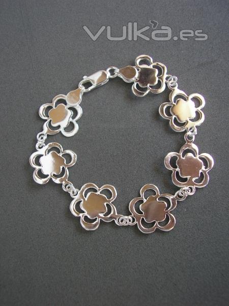 Coleccin pulseras Primavera en plata de 1 ley. Ms modelos en www.elrincondemisalhajas.es