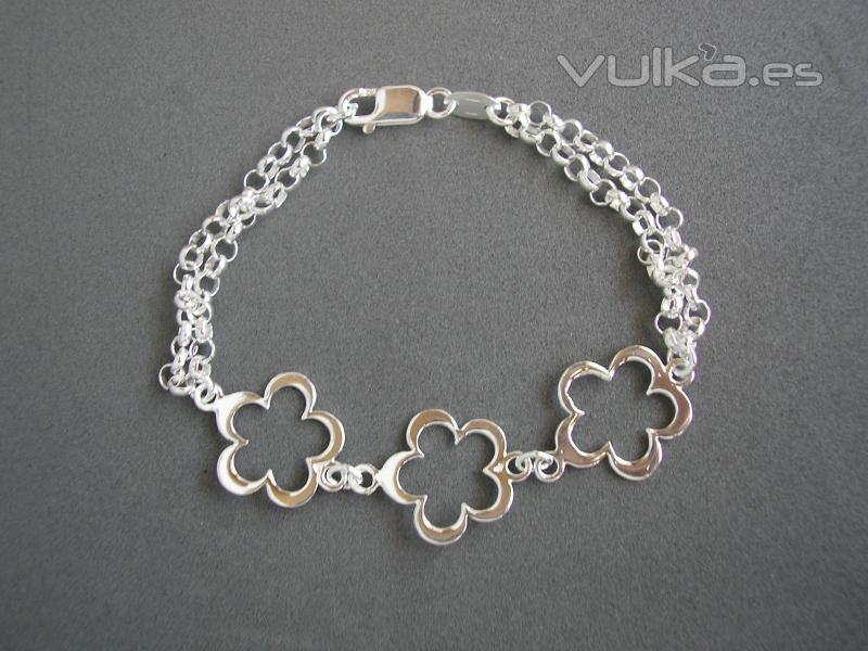 Coleccin pulseras Primavera en plata de 1 ley. Ms modelos en www.elrincondemisalhajas.es