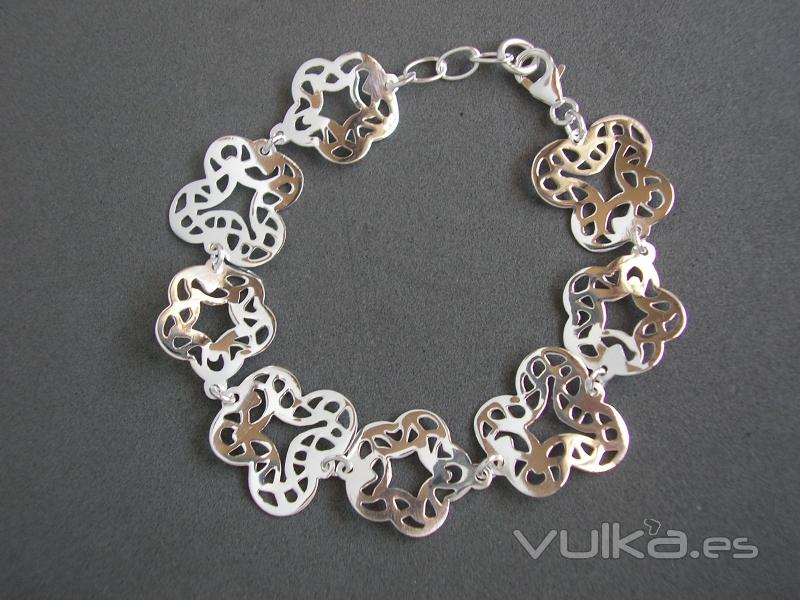 Coleccin pulseras Primavera en plata de 1 ley. Ms modelos en www.elrincondemisalhajas.es