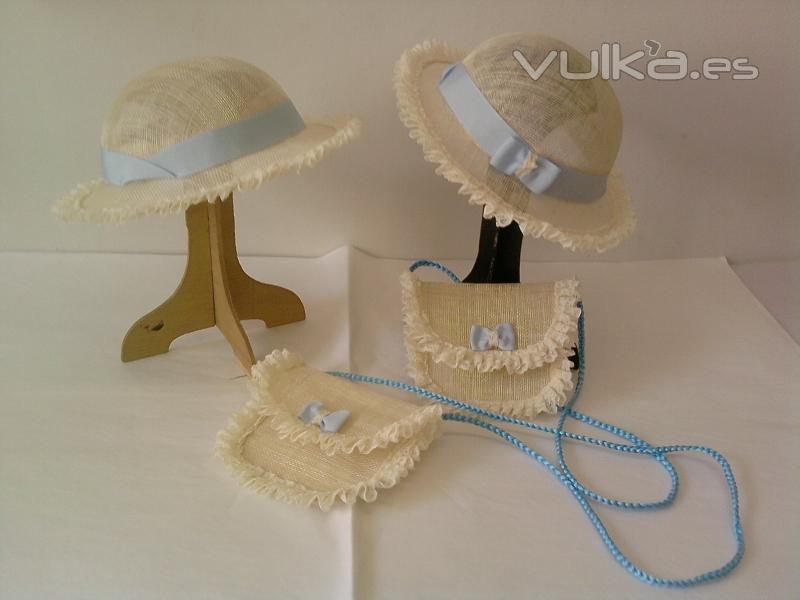 Sombreritos de nio con bolsos de nio para boda