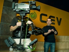 Equipo de steady cam en la escuela cev