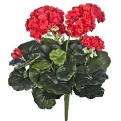 Planta artificial flores geranios rojos en lallimona.com