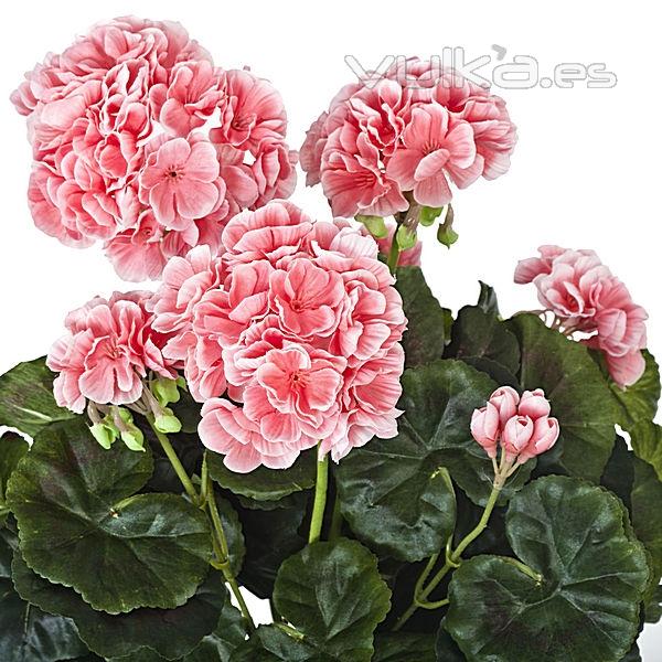 Planta artificial flores geranios rosas en lallimona.com detalle1