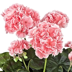 Planta artificial flores geranios rosas en lallimonacom detalle2