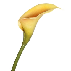 Flor artificial cala pequena amarilla en lallimonacom