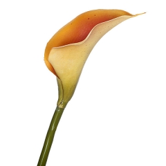 Flor artificial cala pequea naranja en lallimona.com