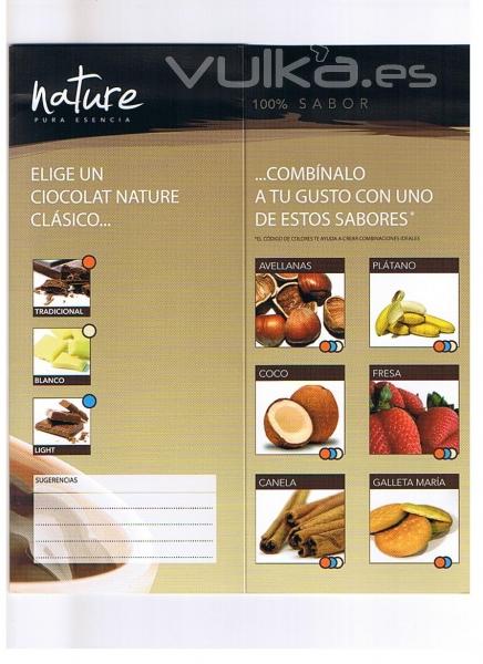 CARTAS CHOCOLATES DE SABORES CIOCOLAT NATURE