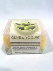 Jabon esponja peeling oliva-yogurt