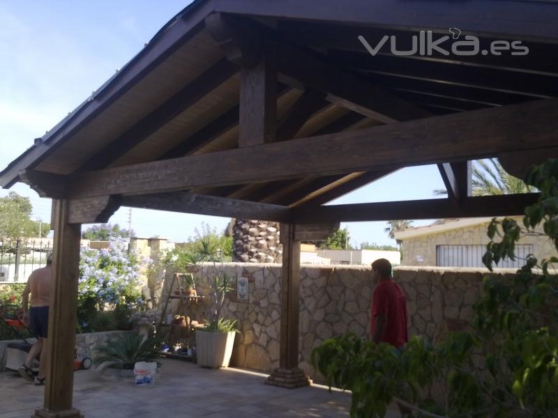 Pergola 40 m  con teja