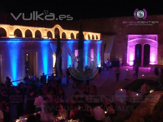 Iluminacin decorativa exterior para evento