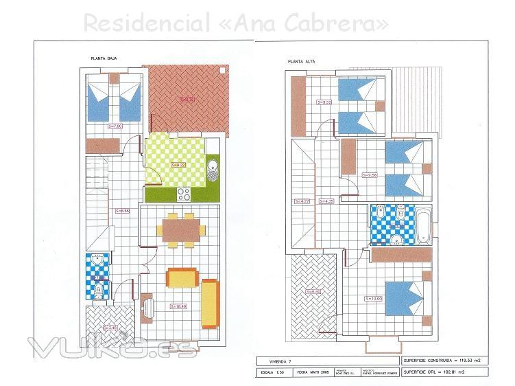 Plano de la vivienda en venta en Residencial Ana Cabrera.