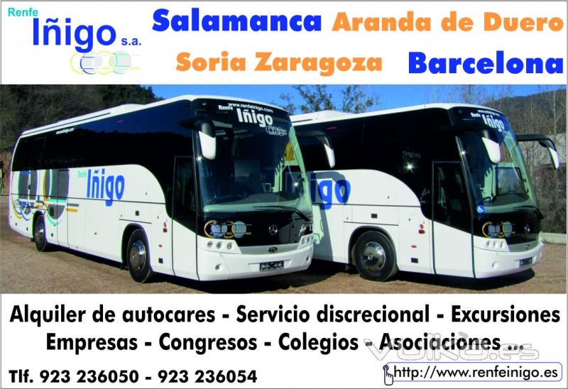 Renfe Iigo, S.A. - Autobuses Extremadura-Salamanca-Barcelona