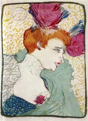 cuadro reproduccion de lautrec en tela con bastidor impresion de gran calida medidas 50x70 consultar