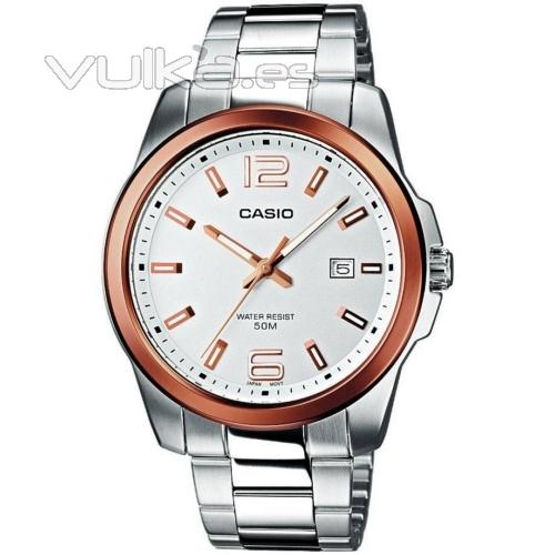 RELOJ CASIO Mtp-1296d-7av  caballero Cadena Acero