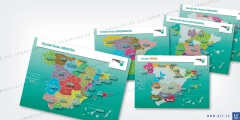 Ilustracion mapa de espana