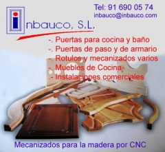 Mecanizados  en madera  por pantgrafo, cnc, control numrico, fresadora.Dise