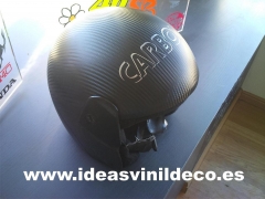 Casco ,vinilo fibra de carbono