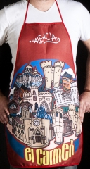 Delantal de cocina barrio del carmen souvenir valencia