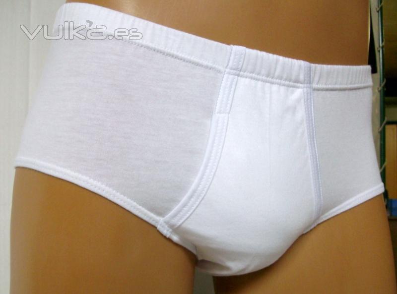 Art. 825 Slip Cro. C/abertura 100% Algodn. Color: Blanco. Tallas: 48 -52-56-60