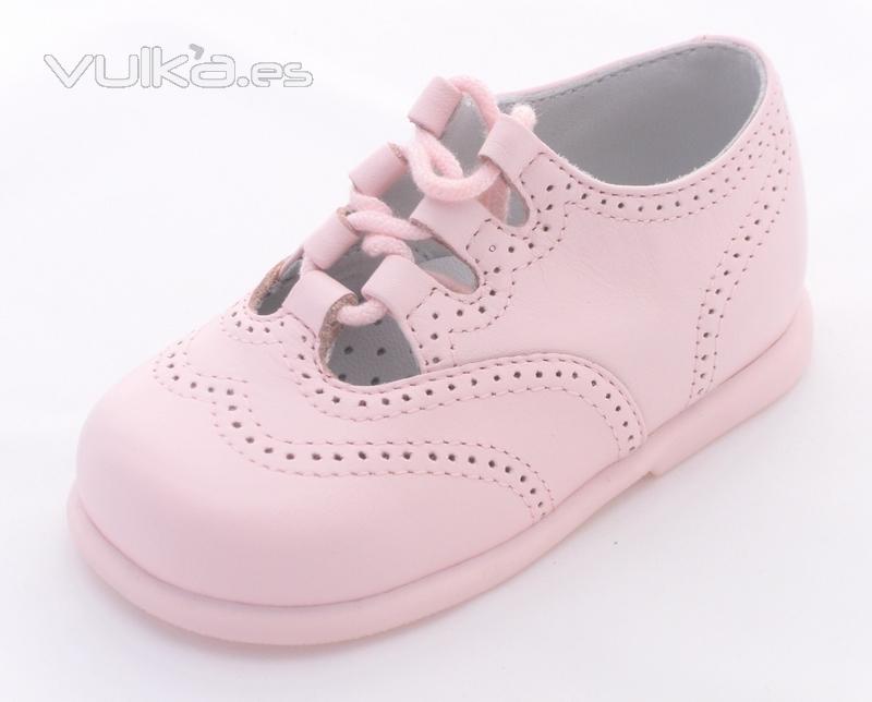 Zapato clasico ingles o gales napa rosa Little Huella