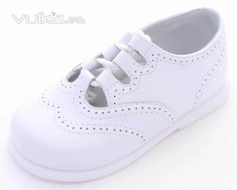 Zapatos clasico ingles o gales napa blanco