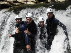 Descenso de barrancos en pirineos