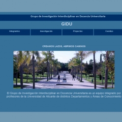 Creación de imagen corporativa y web. Universidad de Alicante. www.ua.es/grupo/gidu/