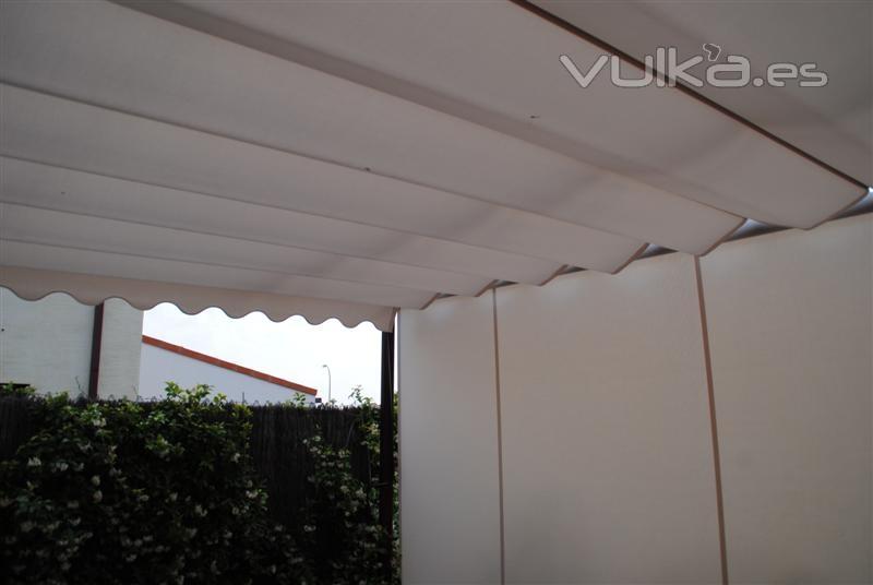 Toldo plano y toldo vertical