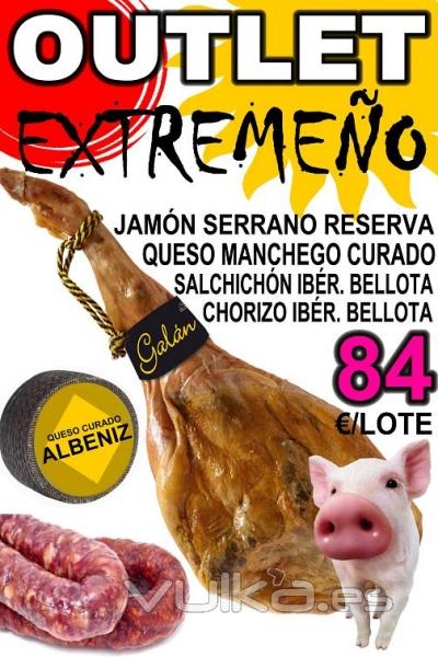 OUTLET EXTREMEO JAMON+QUESO+CHORIZO BELLOTA+SALCHICHON BELLOTA