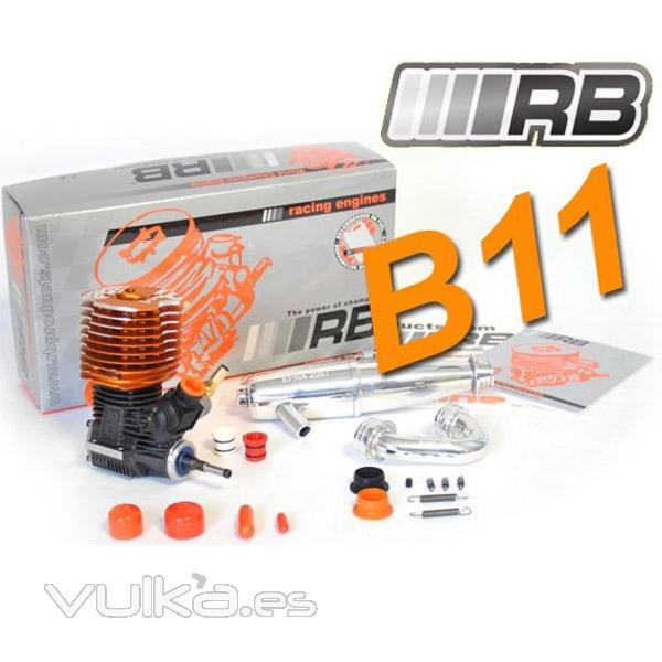 Motor B11 + escape 2087 RB alta competicion 1:8 coche rc