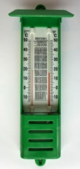 Aparato de medicin meteorolgica que informa sobre la temperatura y humedad del aire.