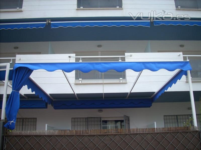 toldo plano con estructura 50x50