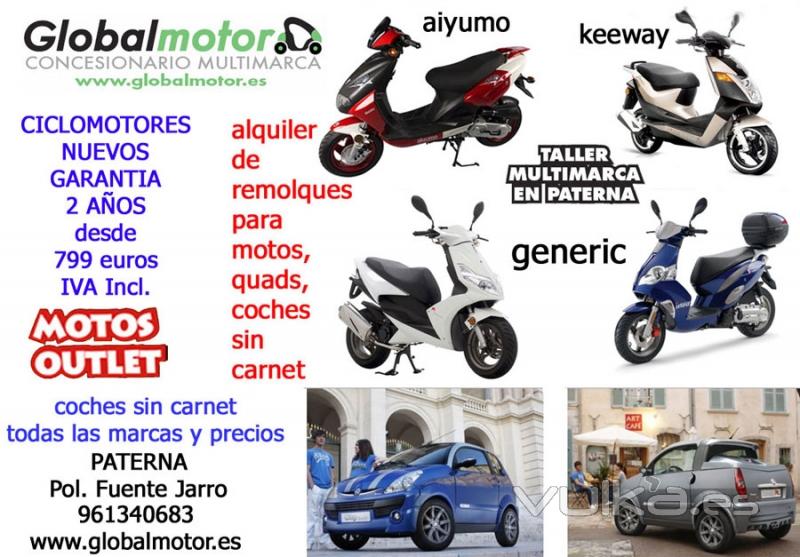 CICLOMOTORES Y COCHES SIN CARNET EN VALENCIA